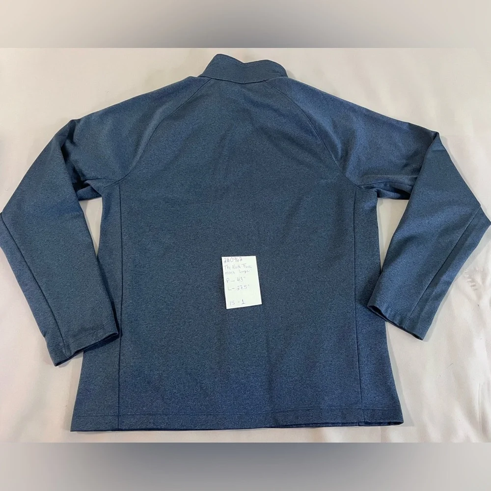North Face Jacket‎ Men Blue Accent Full Zip Pockets Mock Neck Outdoor Sz Large